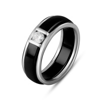 Серебряное кольцо CatalogSilver с керамикой, вес изделия 5,21 гр (2107125) 18 размер