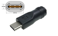 Переходник для блока питания Type-C USB з 5.5x2.1(2.5)mm (Female) (A class) 1 день гар.