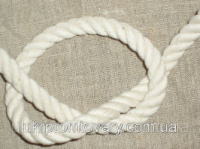 Канат хлопчатобумажный диаметром 16 мм трехпрядный ТС