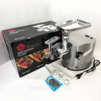 Професійна м'ясорубка DOMOTEC MS-2021S із нержавіючої сталі 3000 Вт, м'ясорубка електрична метал