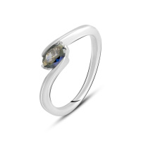 Серебряное кольцо CatalogSilver с мистик топазом 0.642ct, вес изделия 2,54 гр (2141211) 17 размер