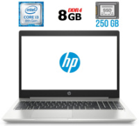 Ноутбук Б-класс HP ProBook 450 G6 / 15.6« (1366x768) TN / Intel Core i3-8145U (2 (4) ядра по 2.1 - 3.9 GHz) / 8 GB DDR4 / 250 GB SSD / Intel UHD...