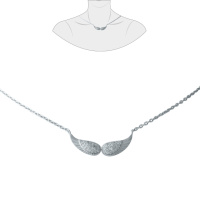 Серебряное колье CatalogSilver с фианитами, вес изделия 2,67 гр (1931226) 400450 размер