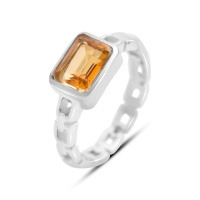 Серебряное кольцо CatalogSilver с Натуральным золотим кварцем 1.725ct, вес изделия 3,57 гр (2165804) 17.5 размер