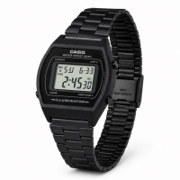 Чоловічий годинник Casio B640WB-1A Чорний Металевий Браслет 5 ATM