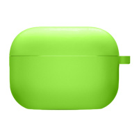 Силіконовий футляр з мікрофіброю для навушників Airpods Pro, Салатовий / Neon green - купити в SmartEra.ua