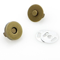 Кнопка магнитная. Размер - 18 мм. Цвет - антик.