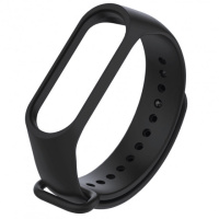 Ремінець для фітнес браслету Mi Band 5/6/7 Silicone, Black