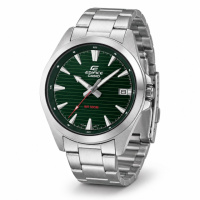 Чоловічий годинник Casio Edifice EFV-140D-3A з зеленим циферблатом та сталевим браслетом