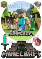 Вафельные картинки на тему: Майнкрафт