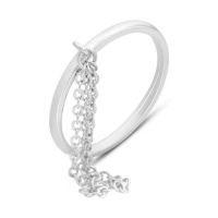 Серебряное кольцо CatalogSilver с без камней, вес изделия 1,76 гр (2142522) 17.5 размер
