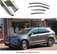 Дефлектори вікон Ford Edge 2015-2022 П\К скотч «FLY» «нерж. сталь 3D» BFDEG1523-W/S (210-211)