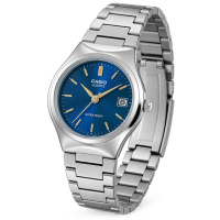 Жіночий годинник Casio LTP-1170A-2A — Класична модель зі сталевим браслетом та синім циферблатом