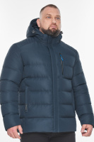 Куртка мужская Braggart зимняя с капюшоном - 63619 цвет тёмно-синий