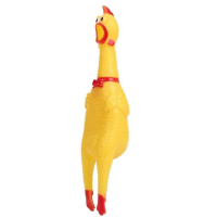 Резиновая кричащая курица 36 см