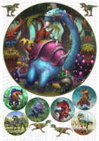 Вафельные картинки на тему: Динозавры