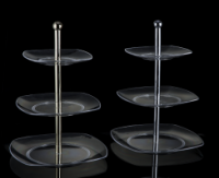 Этажерка 3 яруса акрил 300 × 255 × 205 × 430H мм, ц. серебро