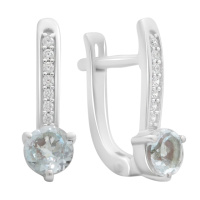 Серебряные серьги CatalogSilver с натуральным топазом 1.361ct (2188247)