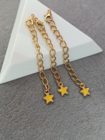 Удлинитель с карабином/  золото / Карабин 10 мм/ цепь 5 см