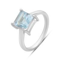Серебряное кольцо CatalogSilver с натуральным топазом 2.983ct, вес изделия 3,01 гр (2179603) 18 размер