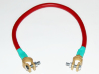 Перемичка АКБ для двоакумуляторних систем довжиною 40 см та перерізом провода 50 мм.кв з латунною литою клемою