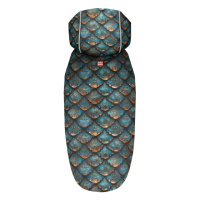 Дощовик-накидка з капюшоном для собак WAUDOG Clothes, малюнок «Луска», S, А 32-35 см, B 41-52 см, С 26-33 см