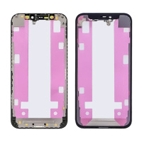 Стекло тачскрина с OCA плёнкой для Apple iPhone 12 mini чёрное с рамкой HC