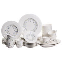 Столовый набор посуды тарелок и чашек 32 предмета на 6 персон Sophie фарфоровый, обеденный столовый сервиз тарелок YY78-5A