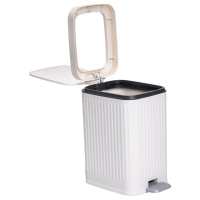 Мусорное ведро с педалью 5л ведро для мусора с крышкой и педалью Белый HP-45-11BE