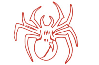 Наклейка декор SPIDER (13х13см) (#6883) (N-1445)