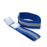 Глянцевый светоотражающий эластичный ремешок на запястье или щиколотку, цена за комплект 2шт, Dark Blue