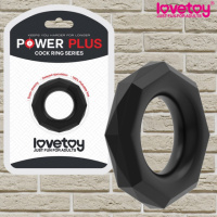 Ерекційне кільце на пеніс чорне «Power Plus Cockring» від LoveToy
