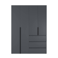 Шкаф распашной комбинированный №5 ART IN HEAD Light 1600x500x2200 Графит (LTK057000000)