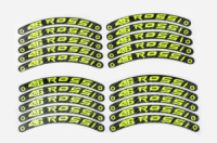 Наклейка на колесо декор 46 ROSSI, 10шт (желтая) (#6059) (N-1214)