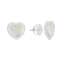 Серебряные серьги CatalogSilver с натуральным перламутром (2191636)