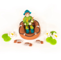 Цукрова прикраса на торт Рибалка