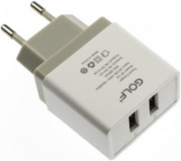 Зарядний пристрій GOLF Micro cable GF-U2 |2USB, 2.1A