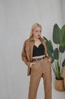 Сорочка-жакет з екошкіри 2203