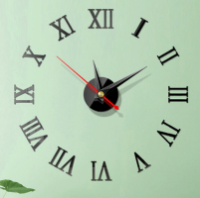 Настенные часы 3D бескаркасные Римские цифры.
