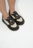 Кеди жіночі натуральна шкіра та замша бежеві v7-079-061