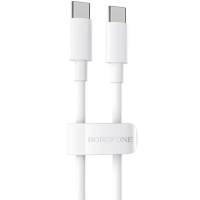 USB кабель зарядки Borofone BX44 High-energy Type-C to Type-C 100W (1m) Білий - купити в SmartEra.ua