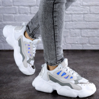 Женские кроссовки Fashion Queno 1994 37 размер 23 см Серый