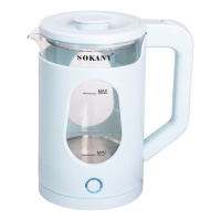 Электрочайник бытовой 2.3 л Sokany дисковый с автоотключением SK-SH-1071BL