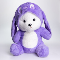 Мягкая игрушка-плед, подушка 3 в 1 Мишка Тедди в костюме Ангела плед в игрушке 40×35×15 (см) детский плед игрушка Фиолетовый 520-2V