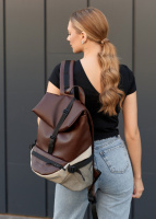 Рюкзак Стиль  високої якості українського виробництваСтиль -  шококлад жіночий