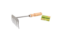 Грабли прямые Mastertool - 255 x 95 мм ручка дерево 1 шт.