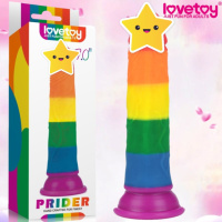 Кольоровий фалоімітатор на присосці «Prider Dildo 7» від LoveToy (довжина 18.5 см, діаметр 3.6 см)