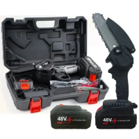 Акумуляторна міні-пила ланцюгова 4 дюймів з двома акумуляторами в кейсі 48 V