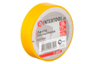 Стрічка ізоляційна Intertool 10 м x 17 x 0.15 мм жовта (IT-0032) (10 шт.)