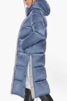 Куртка женская зимняя длинная с капюшоном - 53570 цвет маренго